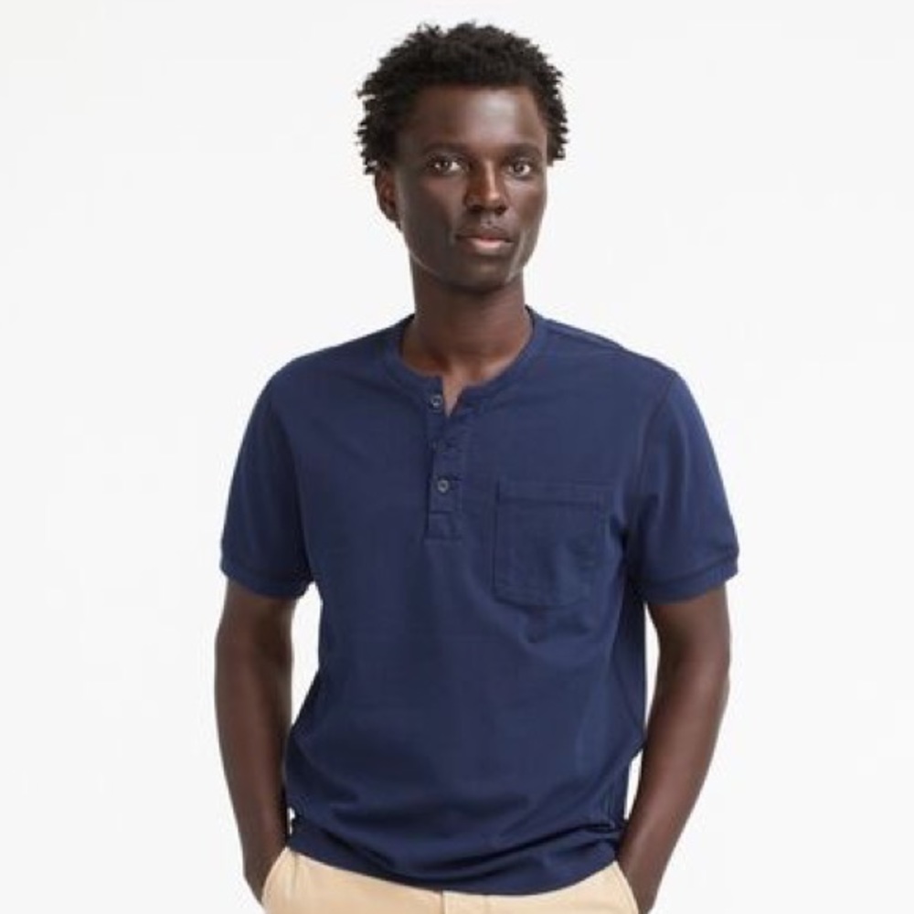 J. Crew - Men’s Wallace & Barnes Short-Sleeve Garment-Dyed Waffle Henley